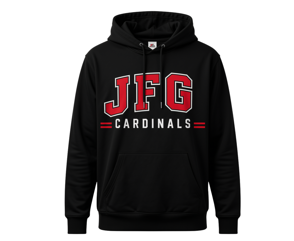 JFG Cardinals Varsity Lettering Hoodie – Black
