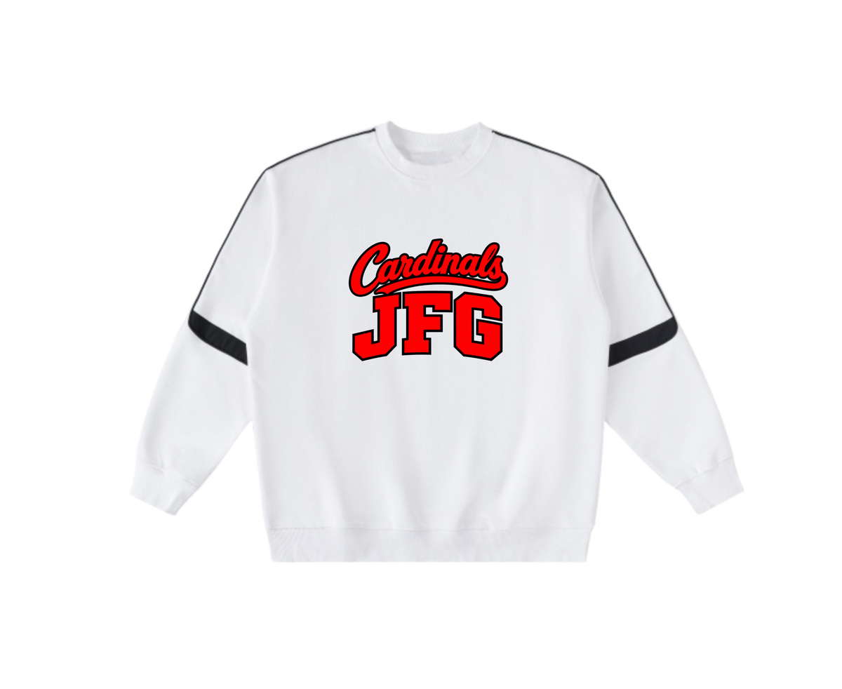 JFG Cardinals Sleeve Stripe Sweatshirt – White
