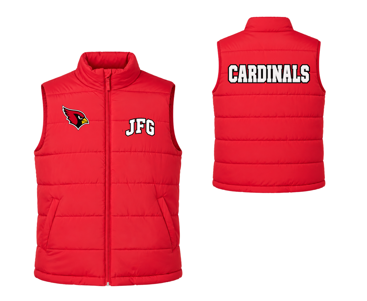 JFG Cardinals Red Quilted Vest