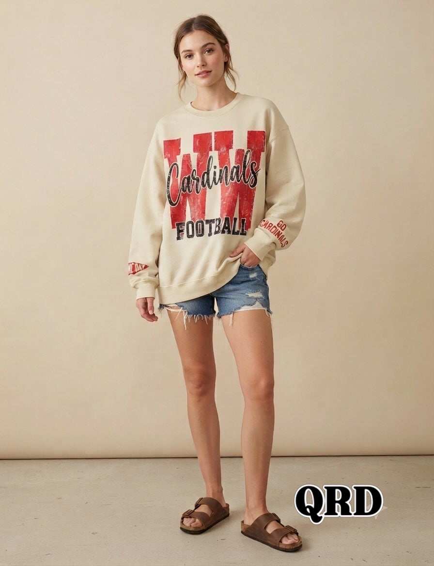 WW Cardinals Football Sweat Shirt
