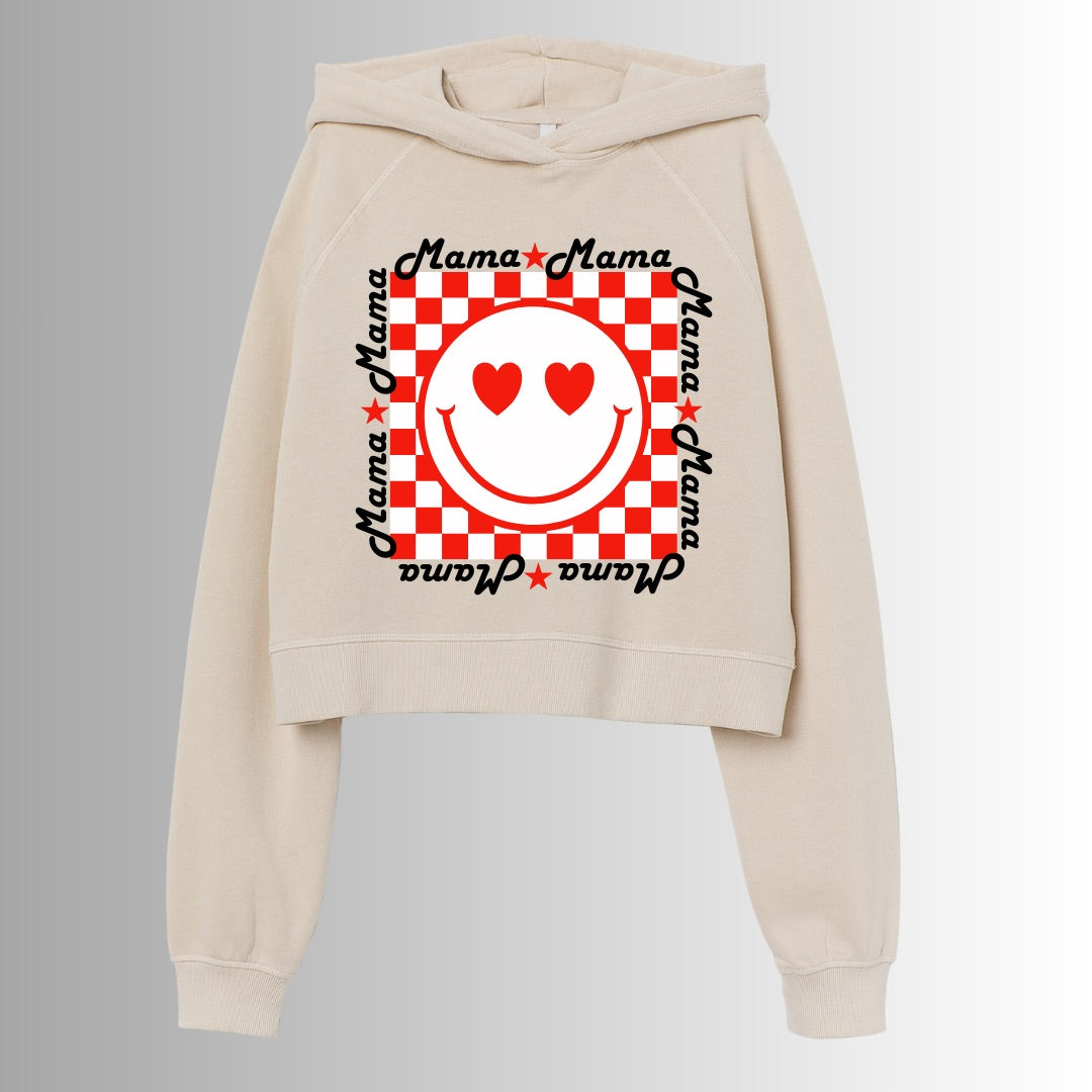 Mama Heart Smiley Checkboard