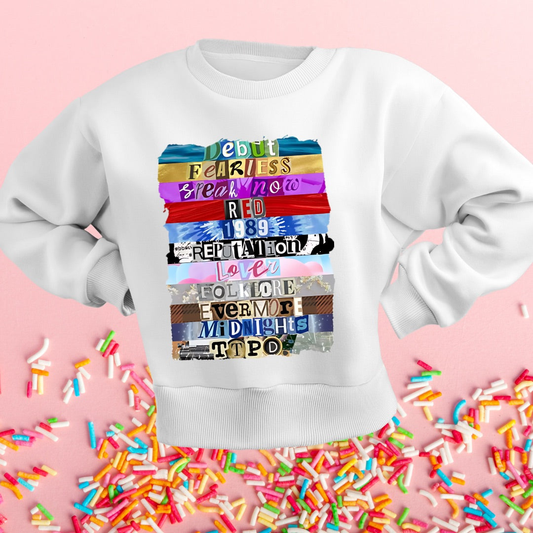 Pop Art Swiftie Albums Sweat Shirt