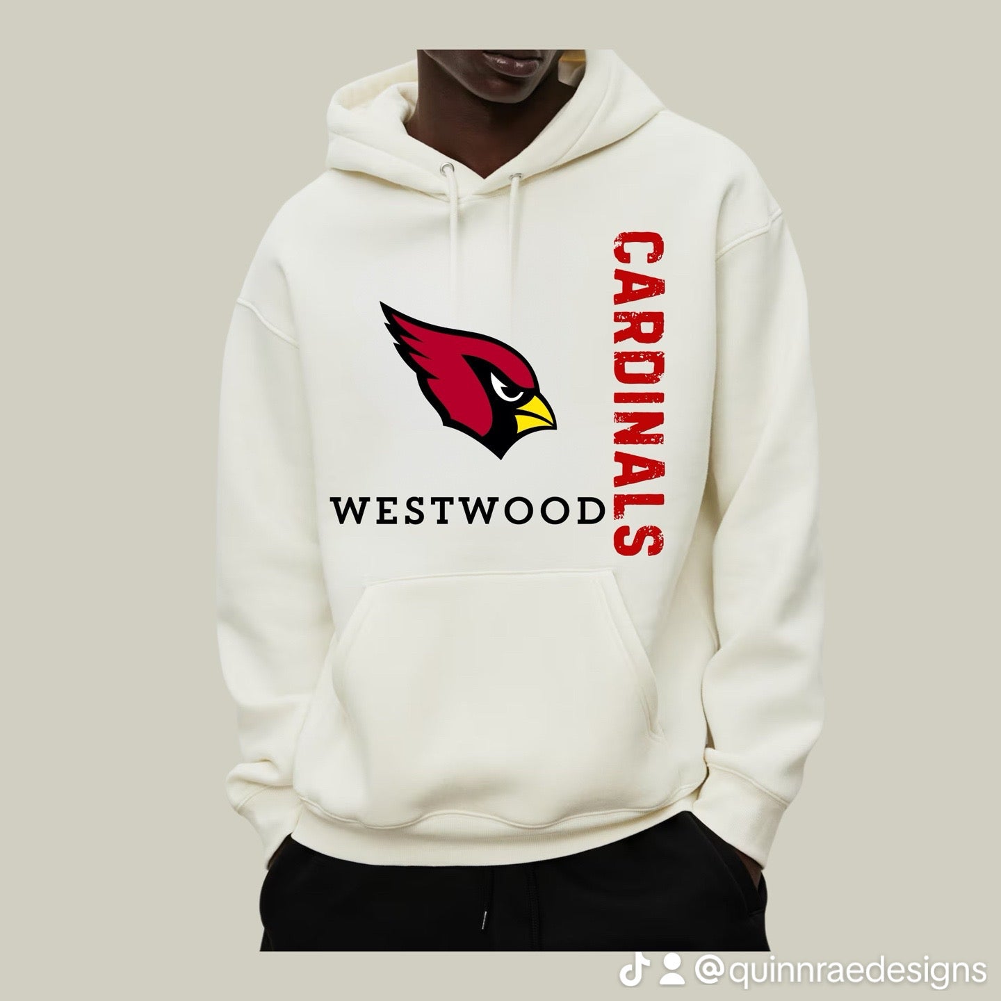 Customizable Vertical Logo Hoodie