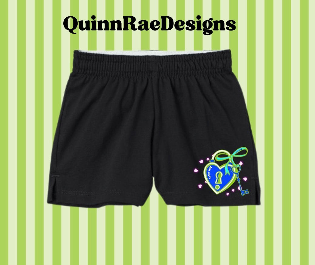 Lock and Key Hearts Shorts