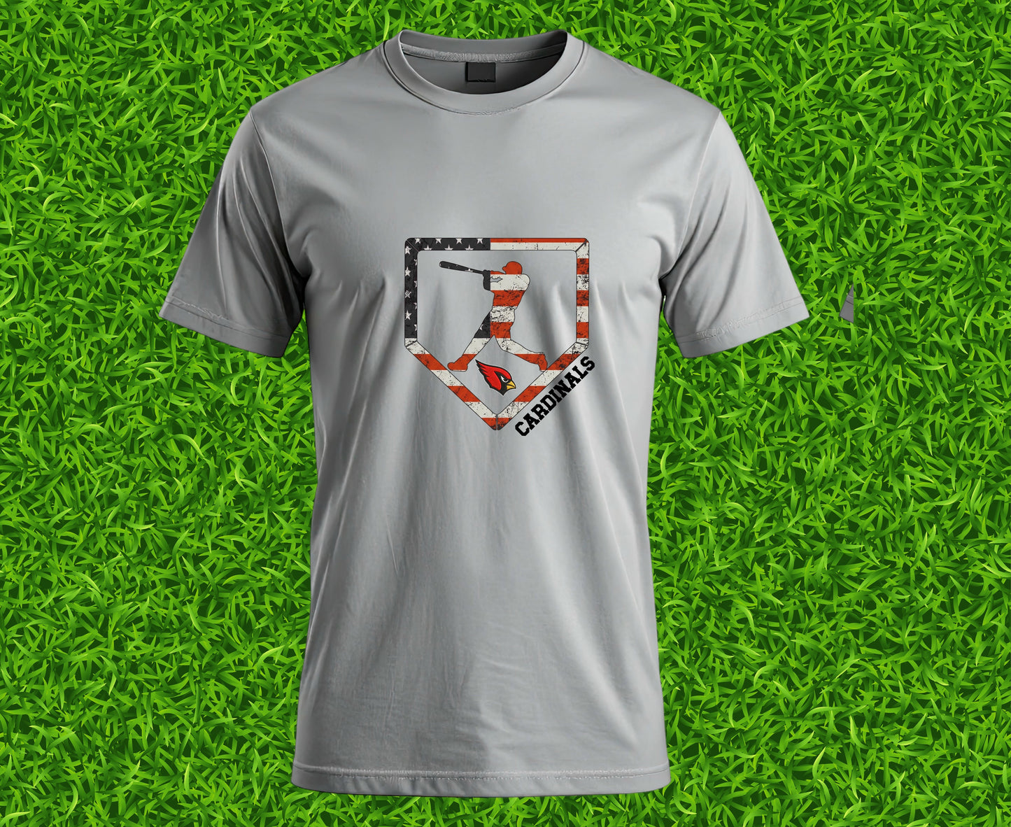 Cardinals American Flag Plate T shirt