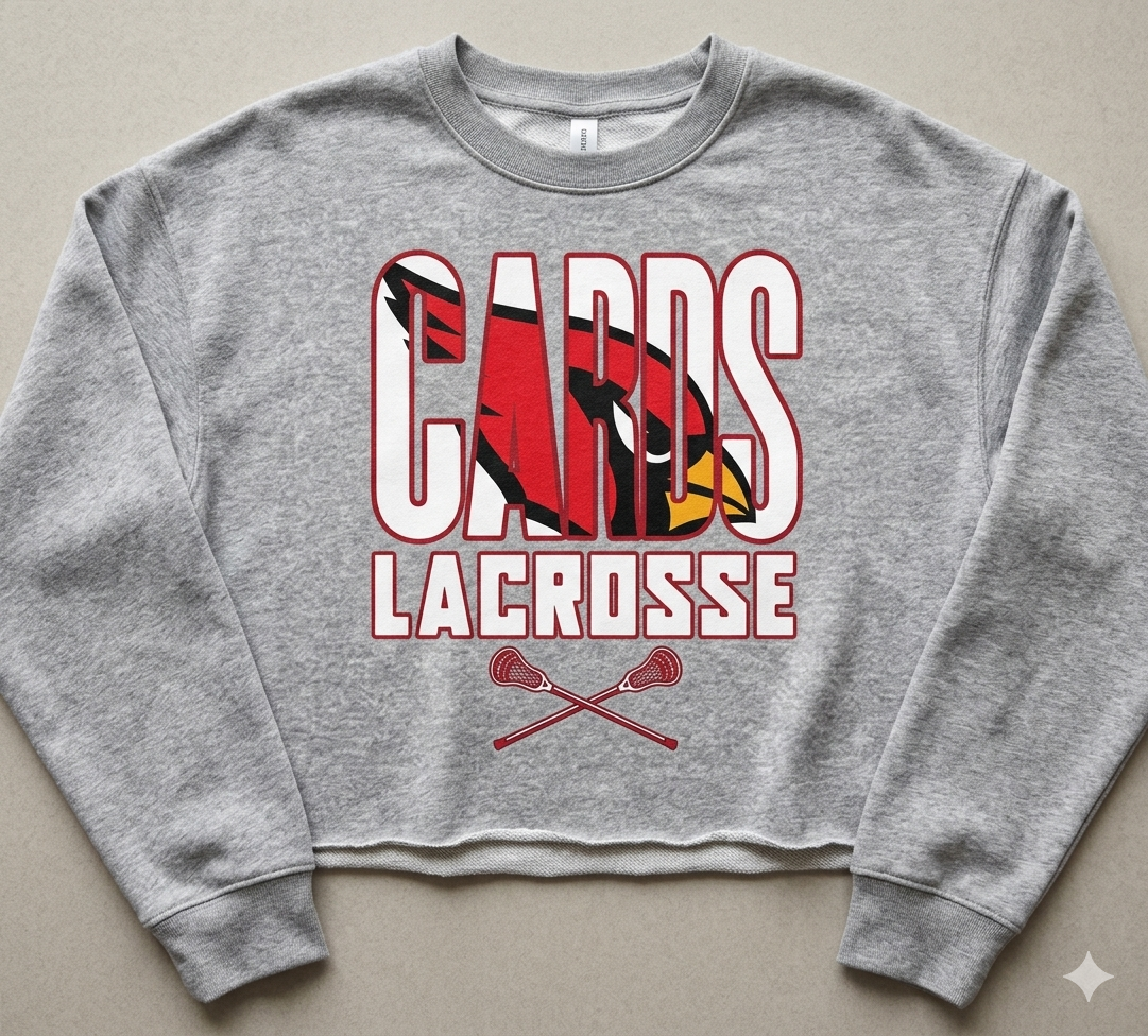 Cards Lax Cropped Crew Nack