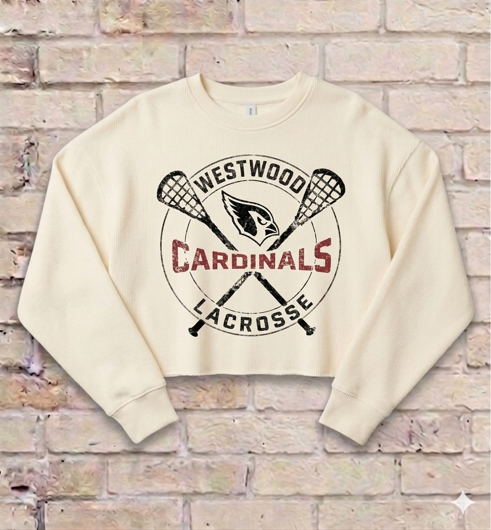 Cardinals Lax Cropped Crew Nack