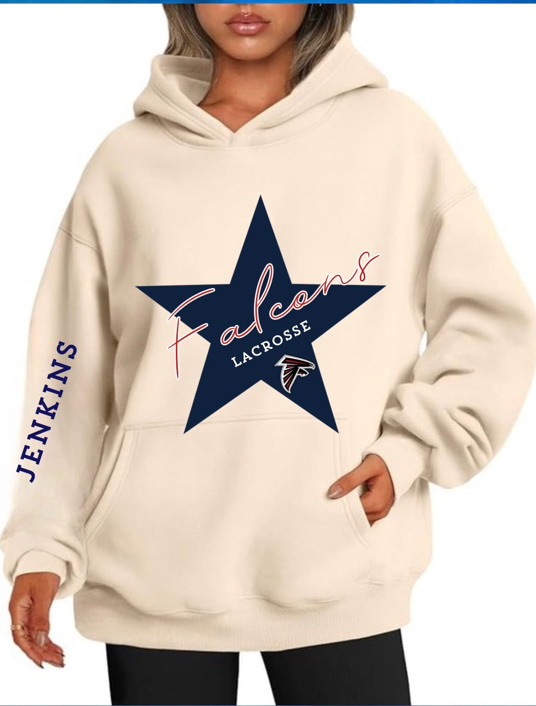 Falcons Star Lax Hoodie