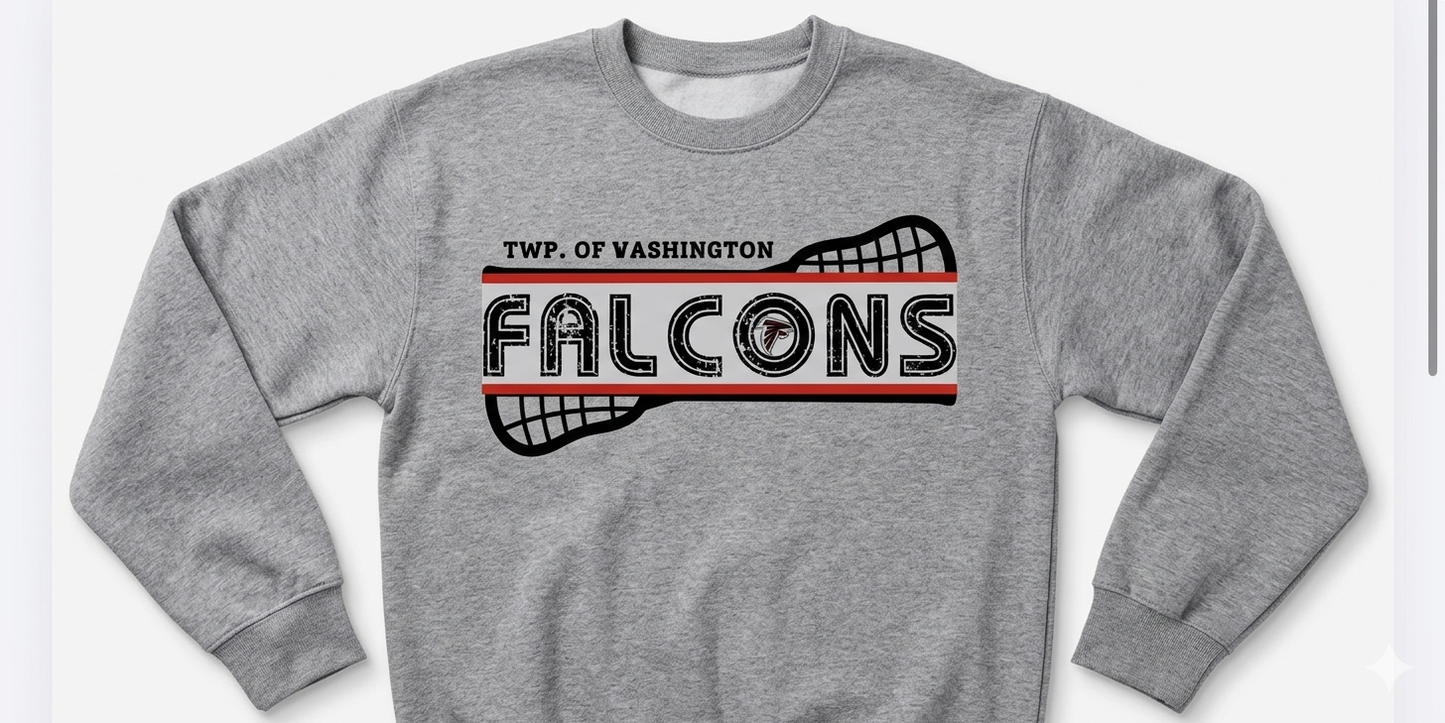 Falcons Lacrosse Stix Logo Crew Neck