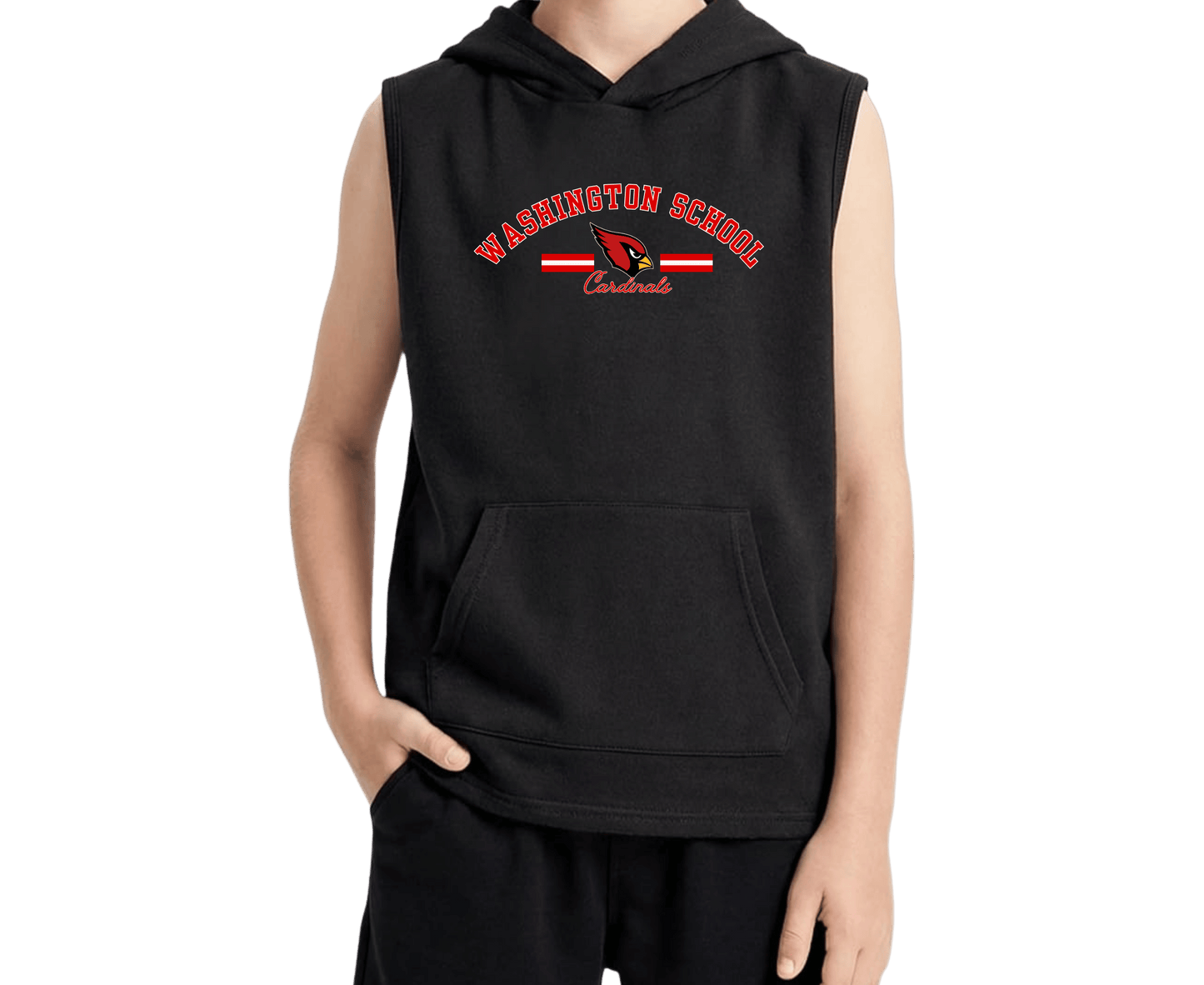 Washington Cards -Sleeveless hooded T-shirt