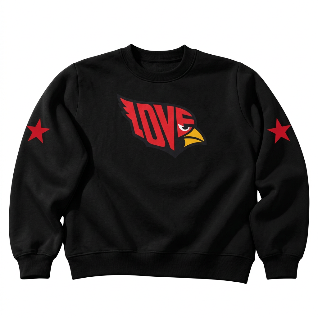 LOVE Cardinals Crewneck Sweatshirt – Heather Gray