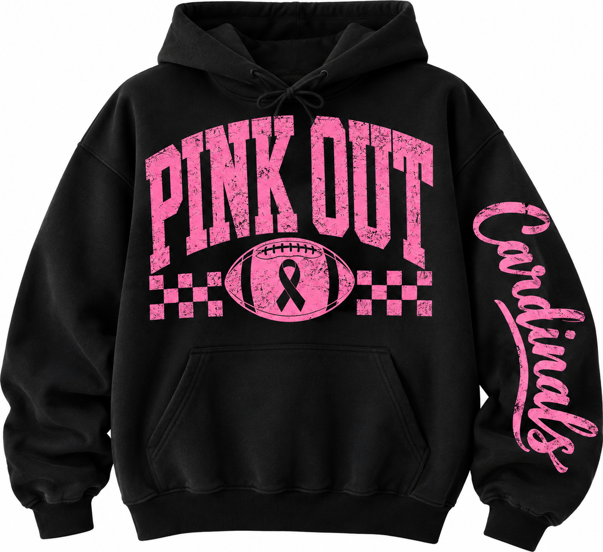 Pink Out Football Hoodie