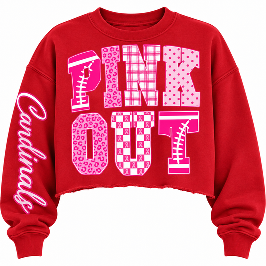 Pink Out Patchwork Crew Neck