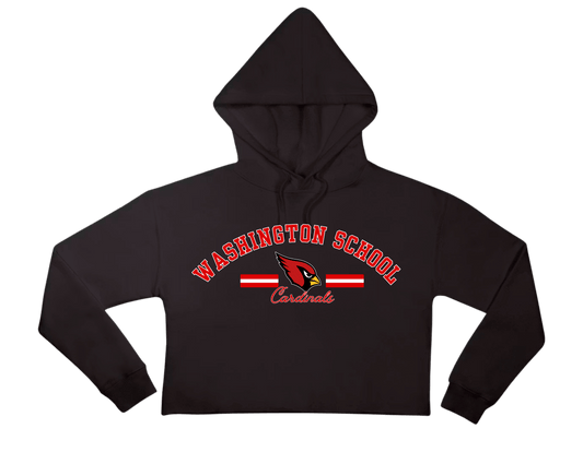 Washington Cards-Croped Hoodie