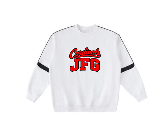 JFG Cardinals Sleeve Stripe Sweatshirt – White