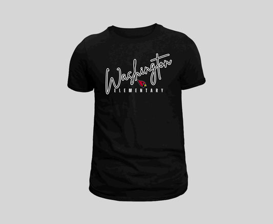 Washington Elementary Script Design T-Shirt