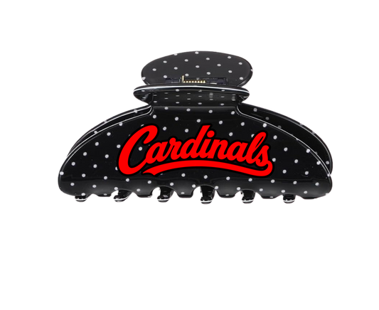 JFG Cardinals Polka Dot Claw Clip