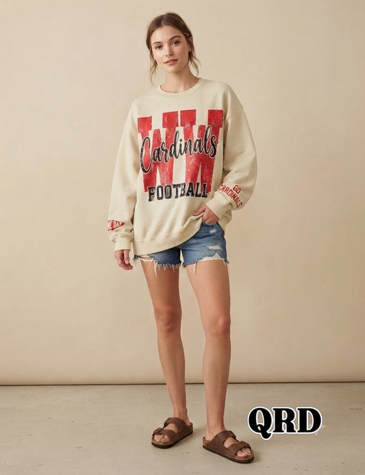 WW Cardinals Football Sweat Shirt