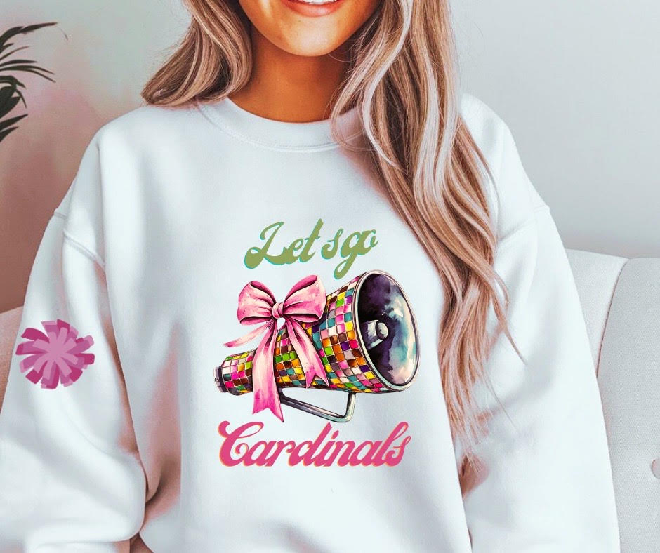 Customizable Cheer Mom Sweatshirt - Rainbow Trumpet