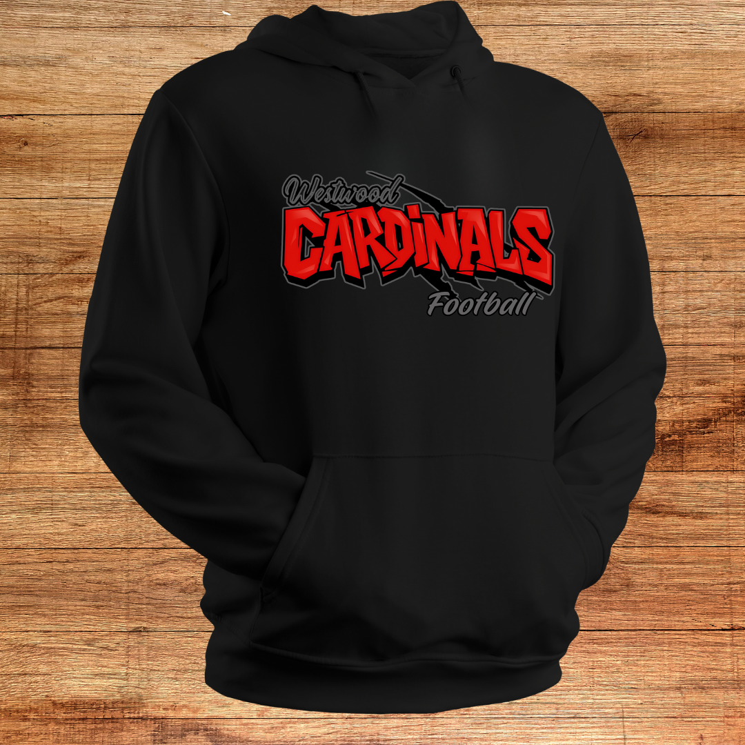 Cardinals Football - Graffiti Claw Hoodie