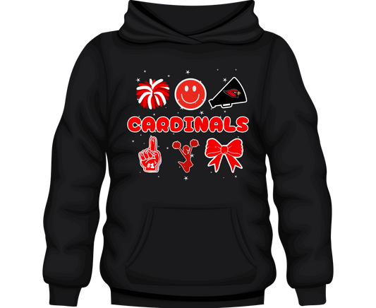 Cards Cheer Smiley Hoodie