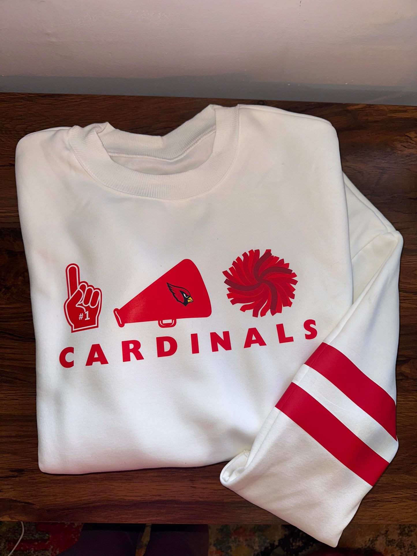 Cheer Crop Top Sweatshirt- Varsity Style