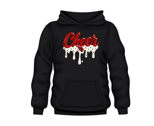Cards Cheer White Drip Hoodie