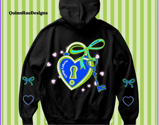 Lock and Key Hearts Hoodie