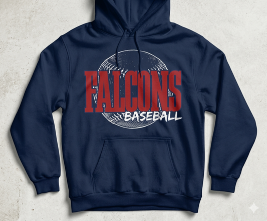Falcons Bold Baseball Hoodie