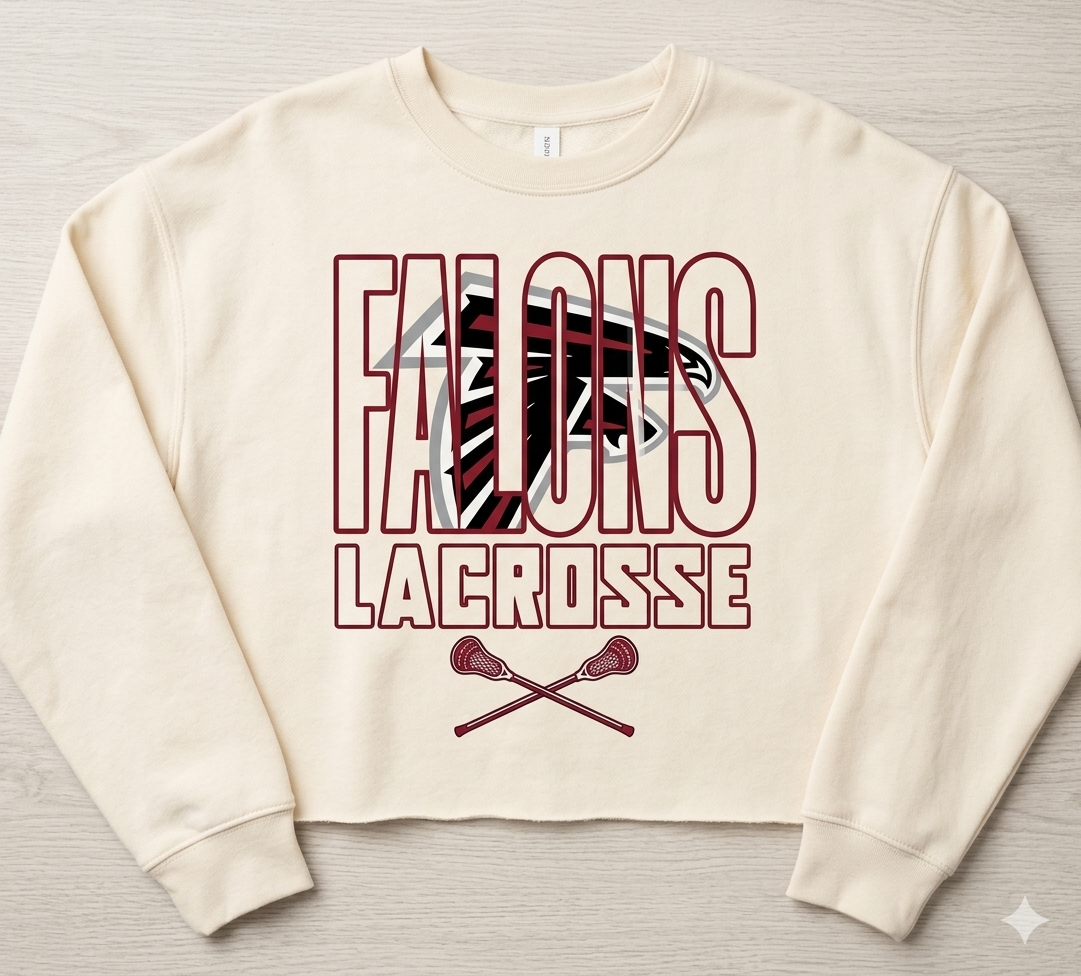 Falcons Lax Cropped Crew Nack