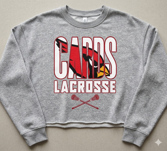 Cards Lax Cropped Crew Nack