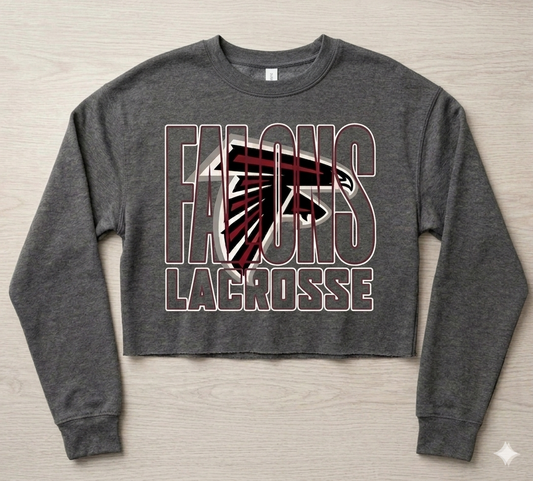 Big Falcons Logo Letters Cropped Crew Neck