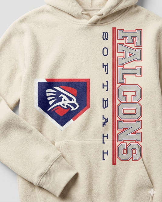 Falcons Softball Vertical Hoodie