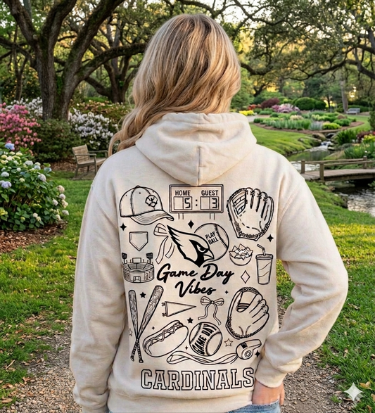 Cardinals Game Day Vibes Hoodie