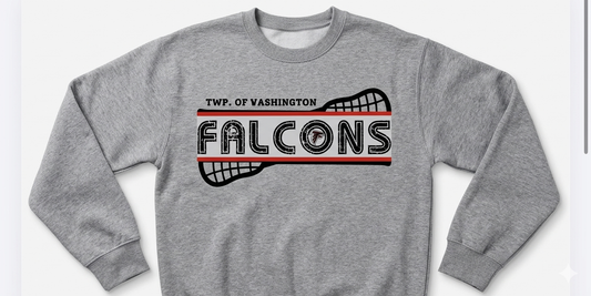 Falcons Lacrosse Stix Logo Crew Neck