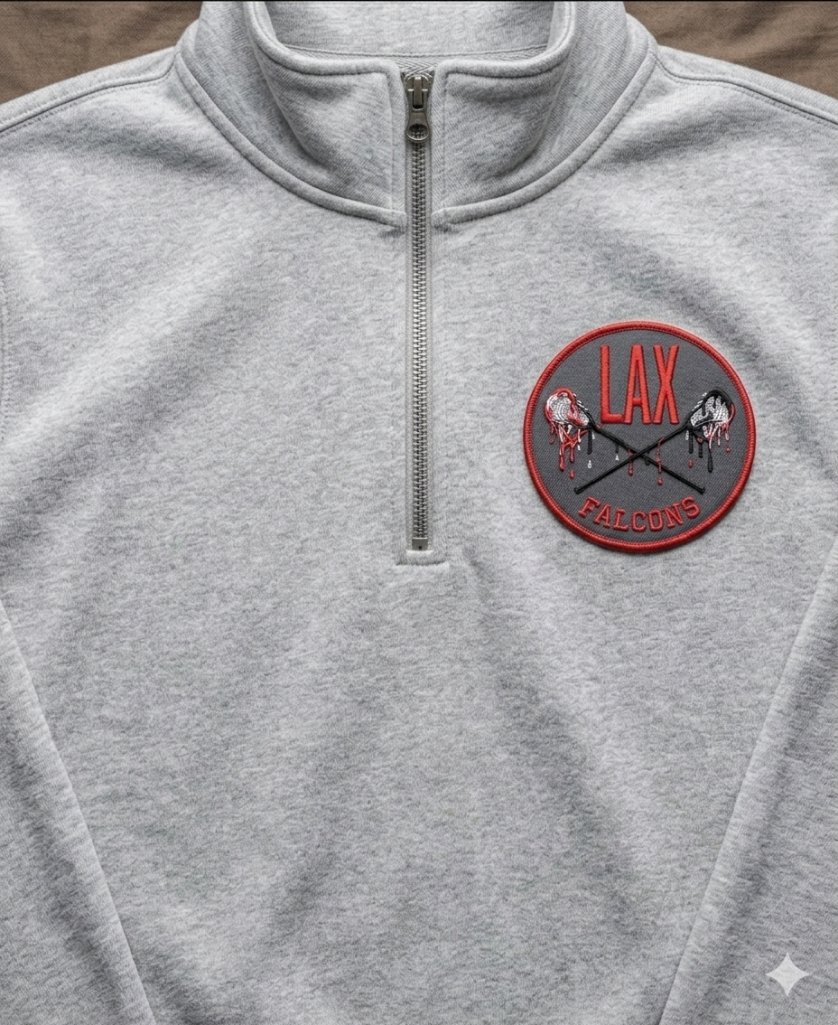 Falcons LAX Drippy Logo Quarter Zip