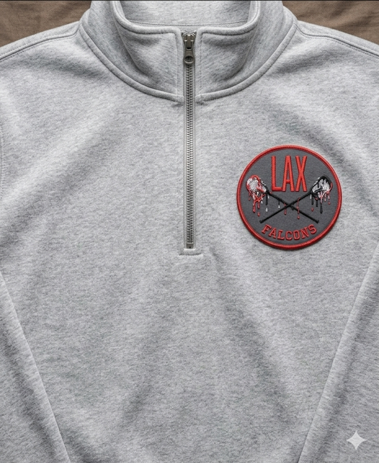 Falcons LAX Drippy Logo Quarter Zip