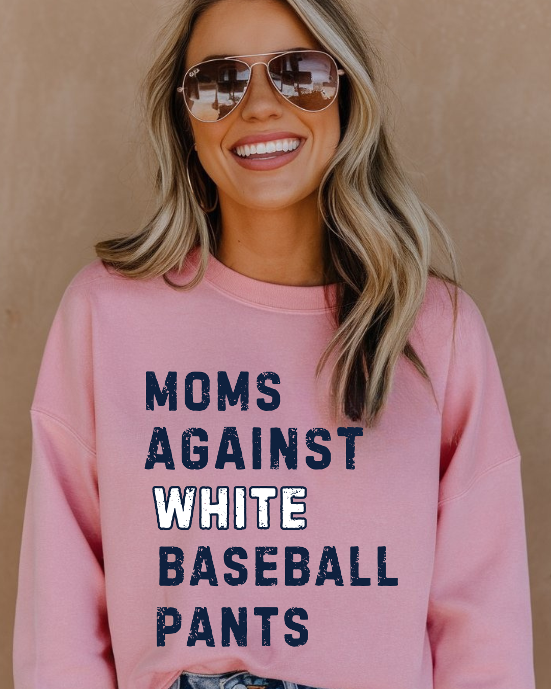 Moms Against White Baseball Pants