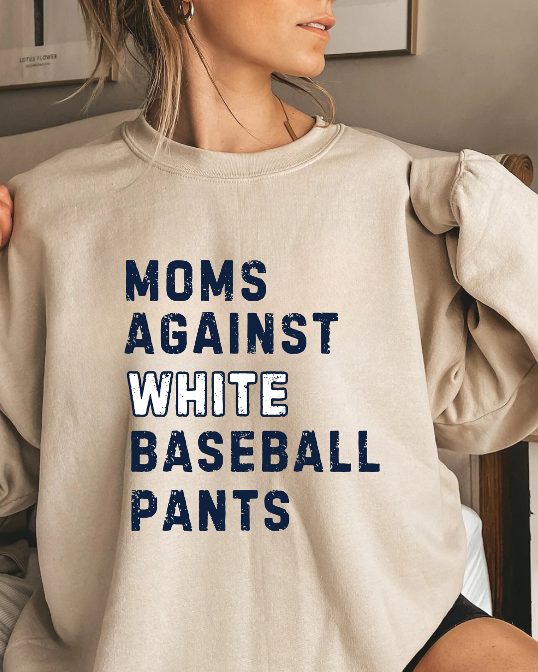 Moms Against White Baseball Pants
