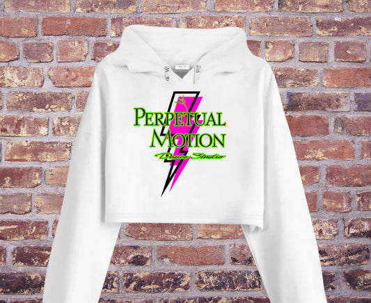 Perpetual Motion Dance Studio Lightning Bolt Cropped Hoodie