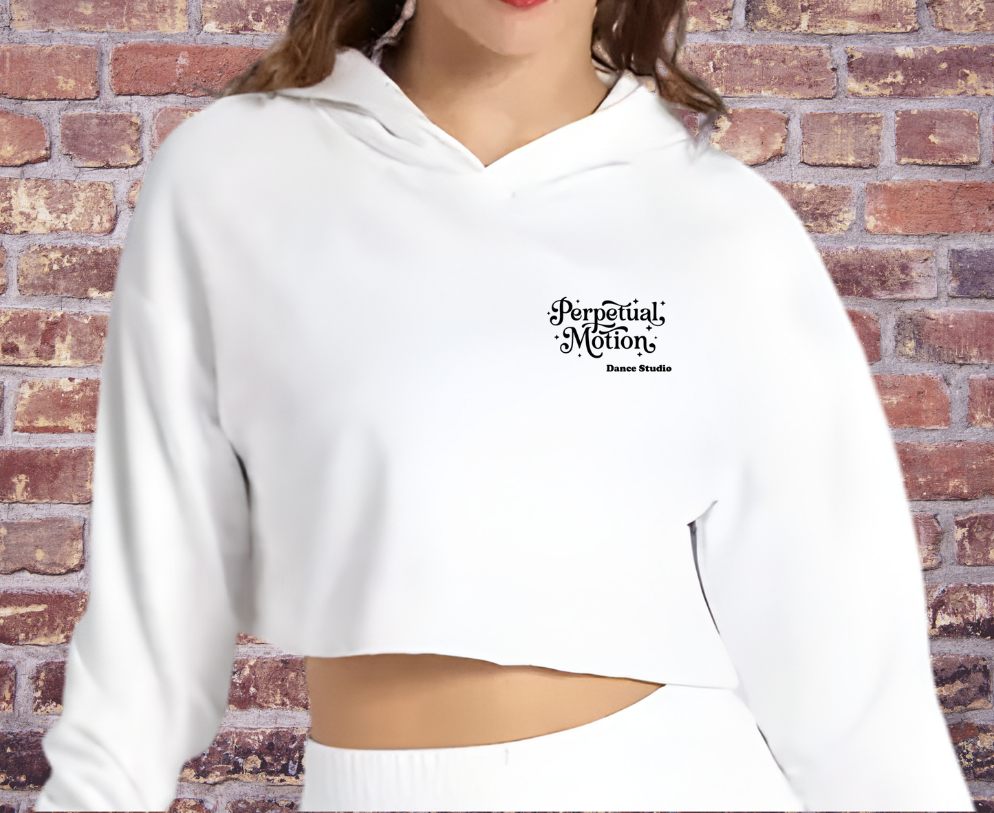 Perpetual Motion Dance Studio Sparkle Cropped Hoodie