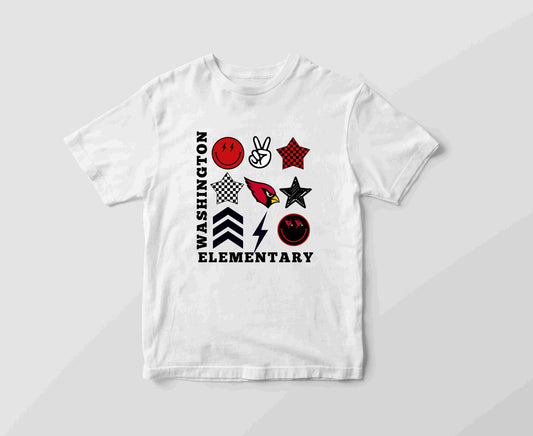 Washington Elementary Stars and Smileys T-Shirt