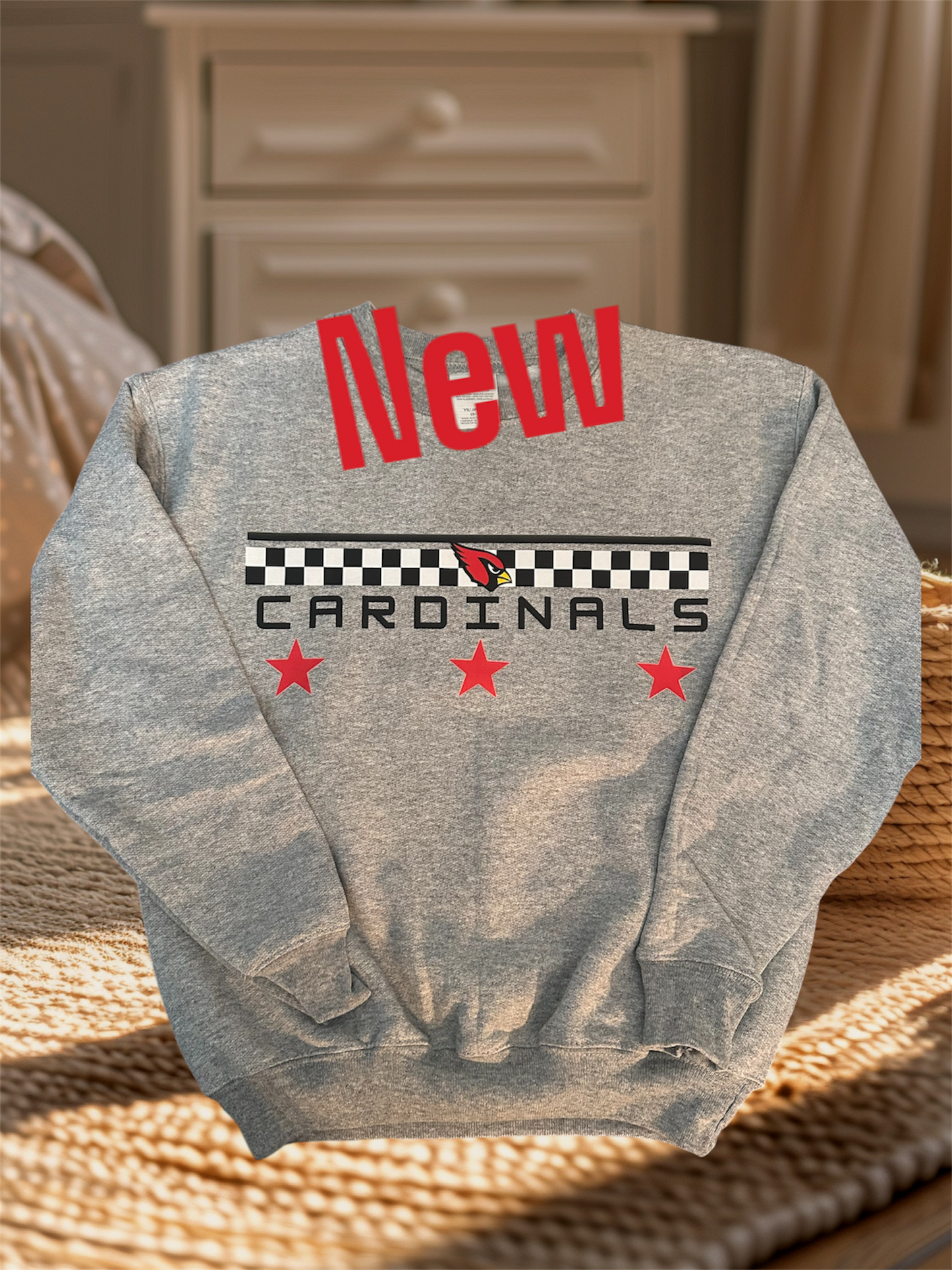 Cardinals Checkered Stripe Sweat Shirt