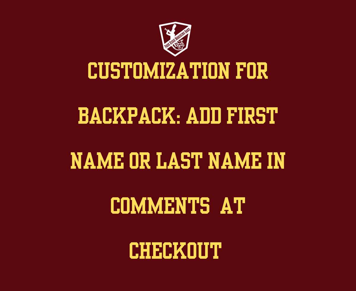 Park Ridge Marching Band (Customization Fee- Hoodie Sold Separately!)