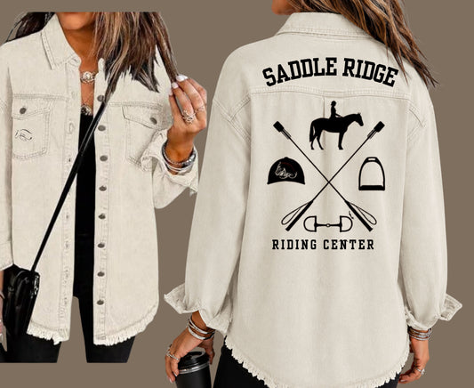 Saddle Ridge Riding Center Jean Shirt-Off White