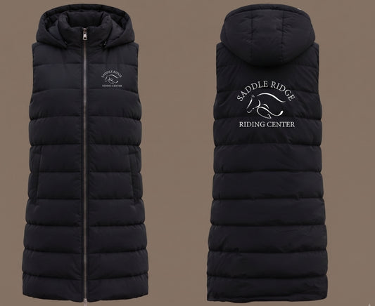 Saddle Ridge Riding Center Logo Long Vest